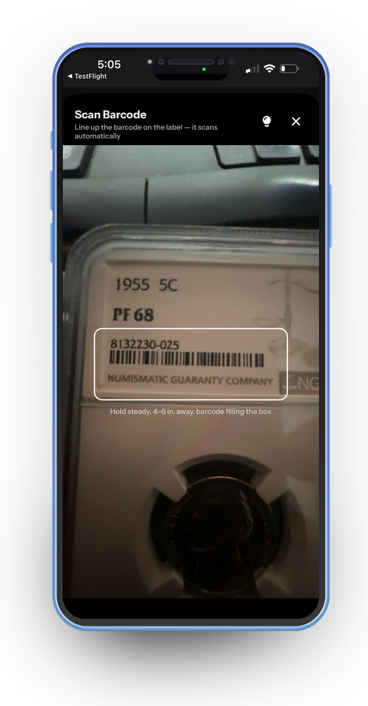 Scan PCGS or NGC barcode